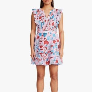 BB Dakota by Steve Madden Women's ON The Ruffle Dress, Pink, L